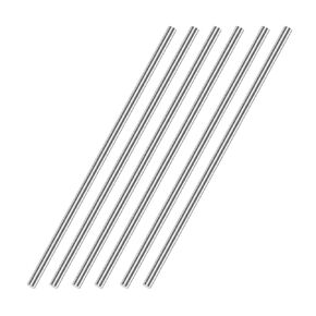 uxcell 4mm x 400mm 304 Stainless Steel Solid Round Rod for DIY Craft - 6pcs
