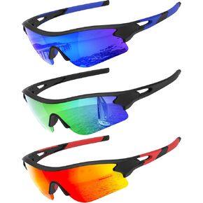 Polarized Sunglasses-Men-Women Running Sunglasses: Sports Sunglasses Mens Polarized Sun Glasses Cycling Fishing