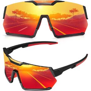 Cycling Sports Sunglasses, Polarized UV400 Protection, Sports Baseball Running Golf Cycling for Men Women Youth