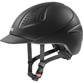 uvex exxential III - Lightweight Unisex Riding Helmet - Individual Size Adjustment - Black mat M-L
