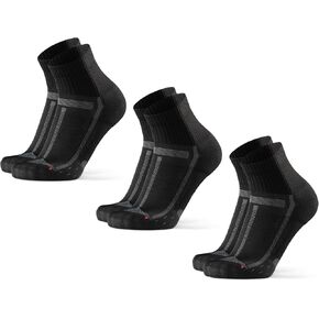 DANISH ENDURANCE Cushioned Running Socks for Long Distances, Quarter Length, Anti-Blister for Men & Women, 3 and 5 Pack