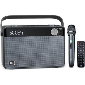 SHIDU Karaoke Machine, Bluetooth Speaker with Wireless Microphone, 40W Hi-Fi Audio PA System for Kids & Adults on TV with Remote Support AUX/USB/SD for Singing, Home, Party, Outdoor