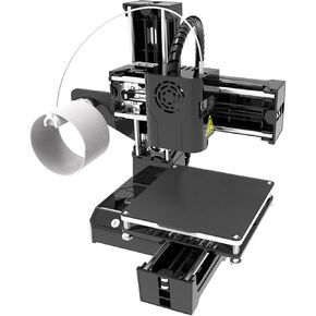 FDM Mini 3D Printer, DIY High Accuracy Small 3D Printer for Beginners, Fast Heating, 4x4x4in Printing Volume, 3D Printers for (32bit/64bit), for OS X (US Plug)