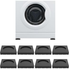 SEISSO Anti Vibration Pads for Washing Machine, Anti Slip and Noise Cancelling Washer Anti Vibration Pads, Natural Rubber Washer Pads Hard Wearing Washing Machine Vibration Foot Pads, White