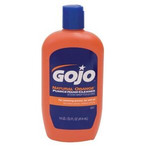 GOJO 095712EA Natural Orange Pumice Hand Cleaner, 14 oz Bottle