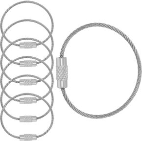 BokWin Silver Stainless Steel Wire Keychain