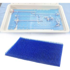 Silicone Mat for Sterilization Tray Case Box, 9"Lx6.7"Wx0.7"H, 1 Pcs