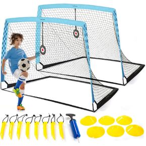 Premium Backyard Soccer Goal Set – Includes Portable Pop-Up Goals, Heavy-Duty Nets, Training Balls, and Full Equipment for Kids and Toddlers – Ideal for Outdoor Play & Skill Development