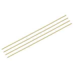 MECCANIXITY Brass Rods 1/8 Inch x 14 Inch Brass Solid Round Rod for Handle Pin DIY Craft Material Pack of 4