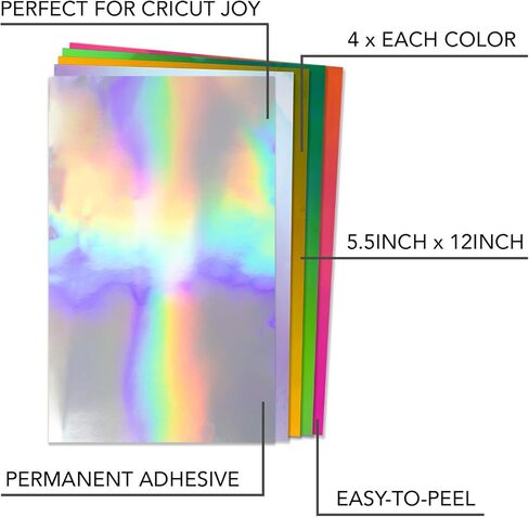 Pastel Purple, Green and Pink Permanent Vinyl for Cricut Joy. Adhesive Vinyl [12 Pack, 5.5x12 Inch].Pastel Vinyl Permanent Vinyl for Cricut Machine. in Saudi Arabia