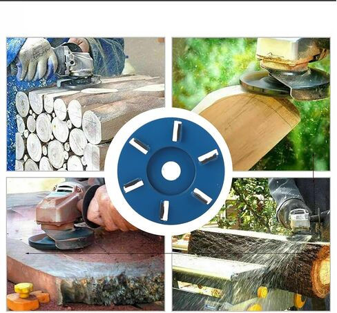 FLEXMAN 6 Teeth Wood Turbo Carving Disc, 3.5 Alloy Steel Grinder Milling Cutter, Stump Remover Wood Carving Disc Grinding Wheel for Hardwood Root Carving (Curved Blade) in Kuwait