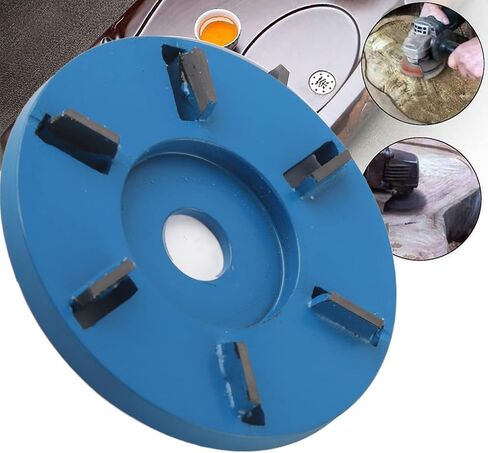 FLEXMAN 6 Teeth Wood Turbo Carving Disc, 3.5 Alloy Steel Grinder Milling Cutter, Stump Remover Wood Carving Disc Grinding Wheel for Hardwood Root Carving (Curved Blade) in Kuwait