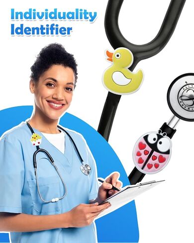 Plifal 5 Pieces Stethoscope Charm Tag for Nurse - Cute Sea Animals Stethoscope Charm Label Fit for Littmann Funny Tropical Accessories, Present for Pediatric Doctor, Medical Worker, Nursing Graduation in Saudi Arabia