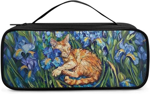 Van Gogh Cat Stethoscope Case Large Protective Stethoscope Casewith Handle Shockproof Hard Organizer Storage Bag Medical Assistant Accessories in Saudi Arabia