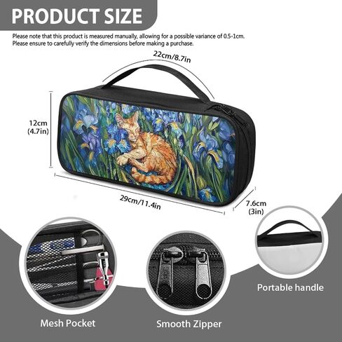 Van Gogh Cat Stethoscope Case Large Protective Stethoscope Casewith Handle Shockproof Hard Organizer Storage Bag Medical Assistant Accessories in Saudi Arabia