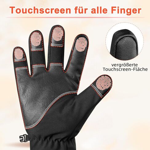 ihuan الشتاء قفازات التزلج للماء الرجال النساء، قفازات ركوب الدراجات الدافئة الثلوج الطقس البارد، القيادة ركوب الدراجات الجري in Kuwait