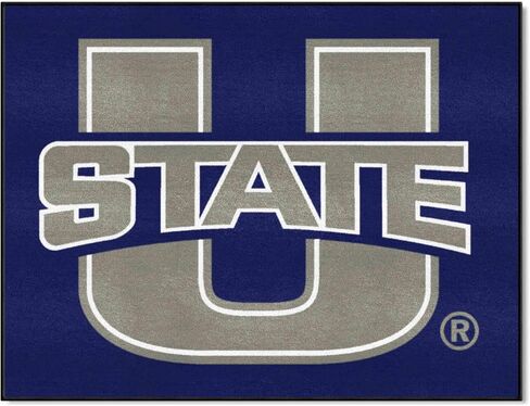 FANMATS 2534 Utah State University All-Star Mat | Navy | 33.75"x42.5" | U State Primary Logo in Saudi Arabia