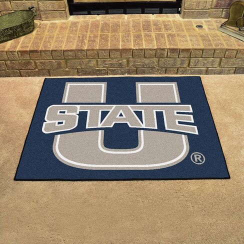 FANMATS 2534 Utah State University All-Star Mat | Navy | 33.75"x42.5" | U State Primary Logo in Saudi Arabia