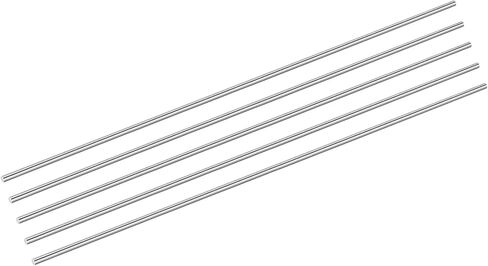 uxcell 5Pcs 304 Stainless Steel Rods, 4.8mm x 407mm Metal Solid Shaft Round Rod Lathe Bar Stock for Model Plane Cars Ship DIY Craft Metal Working in Saudi Arabia
