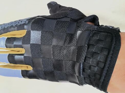 Chessboard Grid Motorcycles Racing Bicycles Full Finger Gloves for Adult Cycling Climbing Riding Biking Outdoor Sports in Kuwait