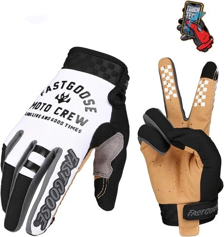 Chessboard Grid Motorcycles Racing Bicycles Full Finger Gloves for Adult Cycling Climbing Riding Biking Outdoor Sports in Kuwait