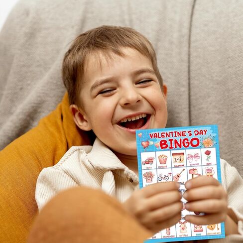 Fancy Land Valentines Day Bingo Game for Kids 24 Players Valentine’s Day Classroom Party Activities Game in Saudi Arabia