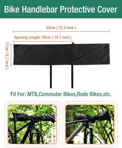 2-Piece Bike Cover for Handlebar,Easy to Install and disassemble.2P-Standard / 1P-Large Bicycle Handlebar Cover Waterproof in Kuwait