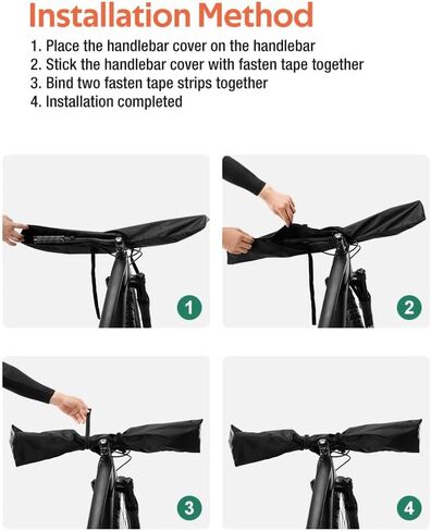 2-Piece Bike Cover for Handlebar,Easy to Install and disassemble.2P-Standard / 1P-Large Bicycle Handlebar Cover Waterproof in Kuwait