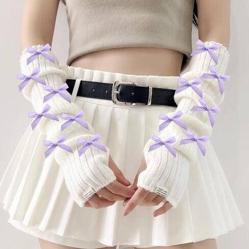 30pcs Bow Charms for Socks Mini Ribbon Bow Junk Socks Charms Brooch Pins Girly Y2K Decorative Pins for Shoes Shirts Hats Socks Gloves Crafts Coquette Safety Pins Accessories Bulk in Saudi Arabia
