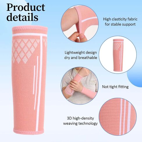 Molain Volleyball Arm Sleeves, 1 Pair Volleyball Compression Sleeves Sports Forearm Sleeves, Passing Forearm Sleeves for Girls, Teens Youth, 8 inch(Pink) in Saudi Arabia