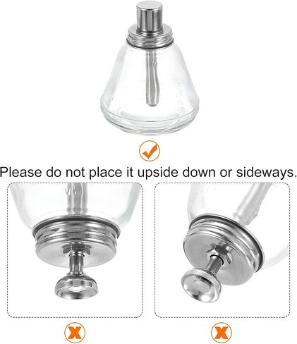 HARFINGTON Solvent Alcohol Dispensers 180ml(6.1oz) Conical Push Down Liquid Dispenser Pump Bottle Sprinkler Head with Stainless Steel Lid and Copper Core for Acetone Polish Remover in Saudi Arabia