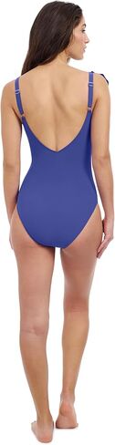 Profile by Gottex Tutti Frutti Solid Women's One Shoulder Ruffle V Neck One Piece Swimsuit with Soft Cups - Swim Essential in Saudi Arabia