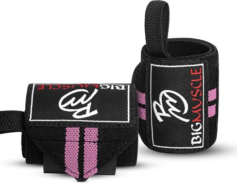 Big Muscle Wrist Wraps for Weightlifting, Powerlifting, Strength Training, Benching & Bodybuilding Thumb Loops with Adjustable Straps, Wrist Support for Men & Women in Saudi Arabia
