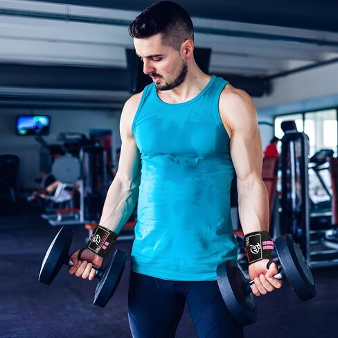 Big Muscle Wrist Wraps for Weightlifting, Powerlifting, Strength Training, Benching & Bodybuilding Thumb Loops with Adjustable Straps, Wrist Support for Men & Women in Saudi Arabia