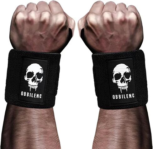 Gym Wrist Wraps, Weightlifting Wrist Straps for Men and Women, Heavy Duty Elastic Cotton Wrist Support Straps for Weight Lifting, Strength Training, Gymnastics and Bodybuilding in Saudi Arabia