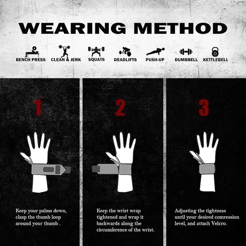 Gym Wrist Wraps, Weightlifting Wrist Straps for Men and Women, Heavy Duty Elastic Cotton Wrist Support Straps for Weight Lifting, Strength Training, Gymnastics and Bodybuilding in Saudi Arabia