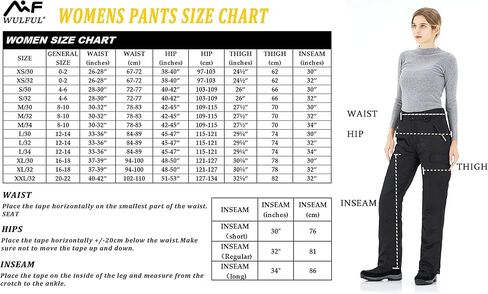 سراويل WULFUL النسائية المعزولة للتزلج على الجليد مقاومة للماء للشتاء والتزلج على الجليد in Kuwait