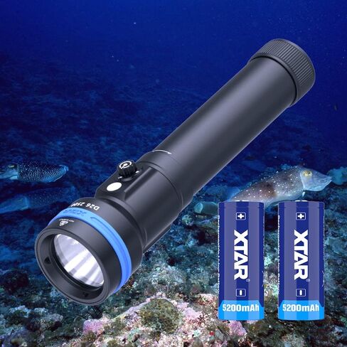 XTAR D26 2500 Lumens Scuba Dive Light Waterproof Diving Torch Submarine Diving Lights Underwater 100 Meters Cave Wreck Diving Flashlight in Kuwait