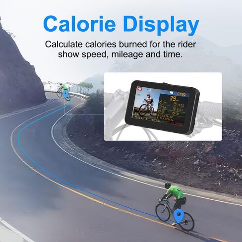 VSYSTO Bicycle Rear View Camera, 4.3'' Screen Infrared Night Vision Bike Mirror Camera Waterproof DVR for Bicycle Handlebar, with GPS, Wired Controller, Temperature and Calories Display (C4.3) in Saudi Arabia