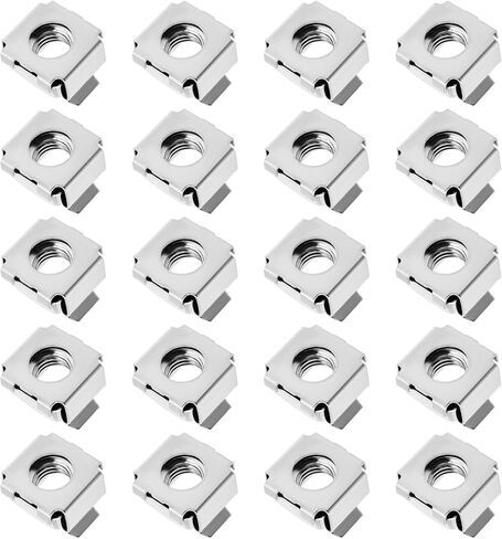 20pcs M8 Cage Nuts 304 Stainless Steel Nuts Assembly Kit for Network Cabinets Server Cabinets Electronics Casings Racks Silver in Kuwait