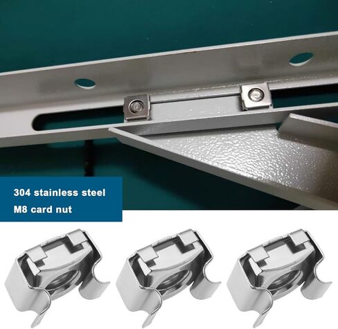 20pcs M8 Cage Nuts 304 Stainless Steel Nuts Assembly Kit for Network Cabinets Server Cabinets Electronics Casings Racks Silver in Kuwait