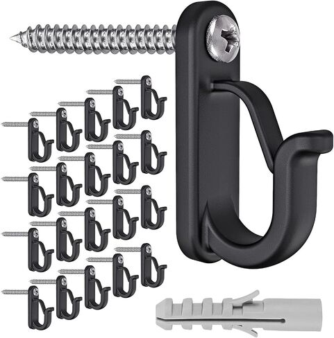 Benelabel 20-Pack Screw in Hooks, String Light Hooks Outdoor, Hanger Hooks, Screw Hooks, Christmas Light Hooks, Gazebo Hooks for Hanging Fairy Lights Christmas Light Plants Cup Birdcage Wind Chime in Saudi Arabia