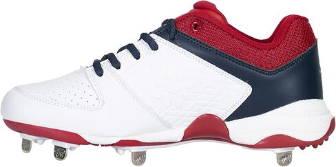 حذاء RIP-IT النسائي ذو الكرة اللينة الماسية - مقاس 10 - أحمر/أبيض/كحلي in Kuwait