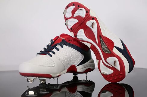 حذاء RIP-IT النسائي ذو الكرة اللينة الماسية - مقاس 10 - أحمر/أبيض/كحلي in Kuwait