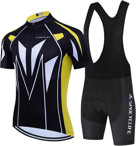 Men's Cycling Clothing Set Cycling Jersey Short Sleeve Suits Bib Shorts Men with 3D Padded Cycling Shirt Men kit in Saudi Arabia