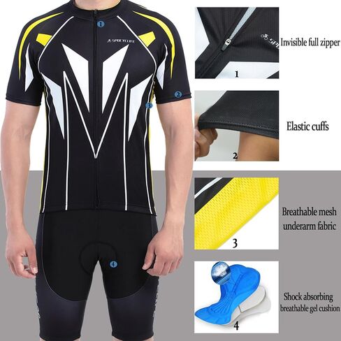 Men's Cycling Clothing Set Cycling Jersey Short Sleeve Suits Bib Shorts Men with 3D Padded Cycling Shirt Men kit in Saudi Arabia