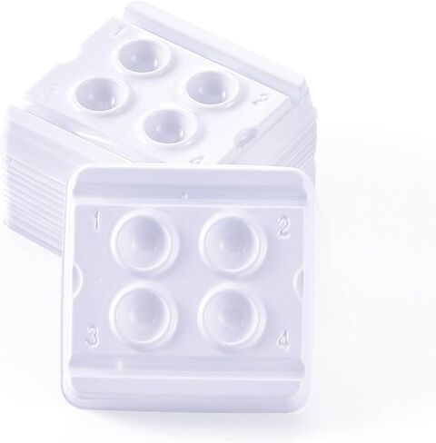 JMU 200 Pcs Dental Mixing Well -4 Wells, Dentist Disposable Mini Mixing Trays in Saudi Arabia