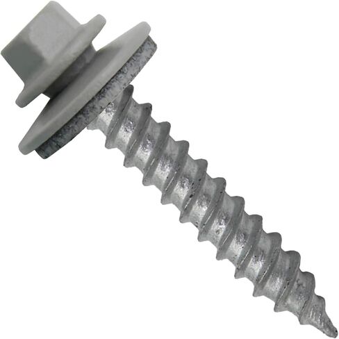 برغي السقف المعدني: (250) برغي سقف معدني من صفائح الزنك السداسية مقاس 1-1/2 بوصة مقاس 12 × 1-1/2 بوصة. مسامير حادة من المعدن إلى مسامير خشبية. غسالة EPDM مقاس 5/8 بوصة. in Kuwait