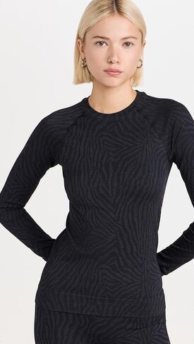 Sweaty Betty Women's Animal Crew Neck Base Layer Top in Saudi Arabia