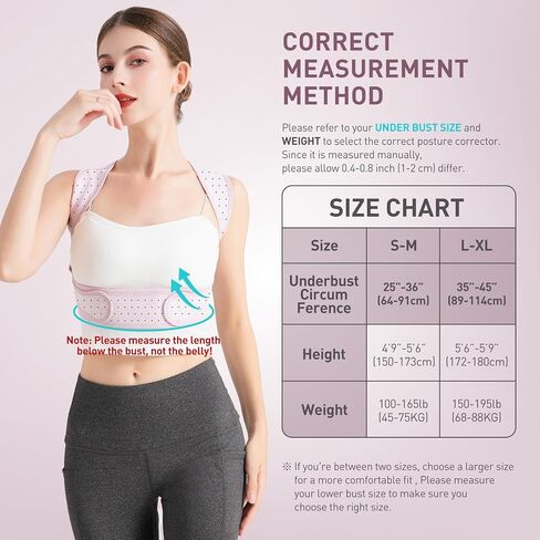 Posture Corrector For Women, Adjustable Back Brace For Posture, Back Posture Corrector Providing Pain Relief From Lumbar, Neck, Shoulder, And Clavicle, Back (S/M Upper Waist 25-36 Inch) in Saudi Arabia